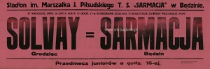 Plakat na mecz Sarmacja Będzin Solvay Grodziec.jpg