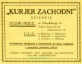Reklama 1931 Sosnowiec Kurier Zachodni 01.jpg