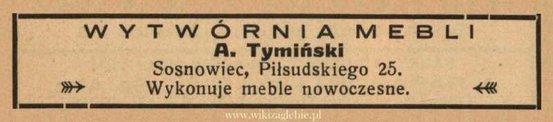 Plik:Reklama 1938 Sosnowiec Wytwórnia Mebli A. Tymiński 01.jpg