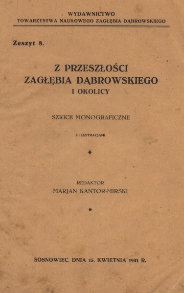Plik:Z przeszłości Zagłębia Dąbrowskiego i okolicy - Szkice monograficzne z ilustracjami - Tom 1 - nr 08.jpg
