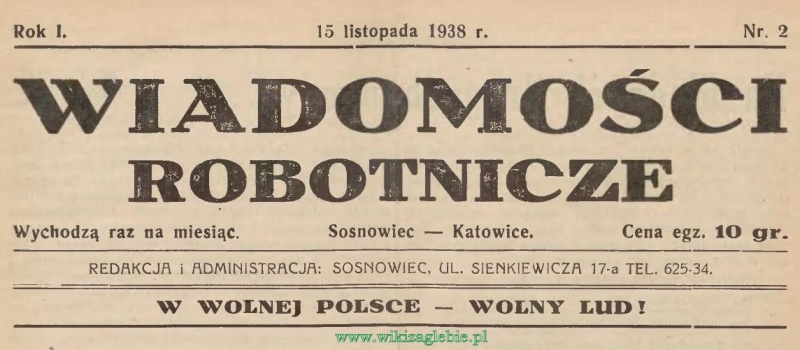 Plik:Wiadomości Robotnicze nr 02 1938.11.15 winieta.JPG
