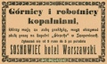 Reklama 1914(2) Sosnowiec Hotel Warszawski 01.JPG