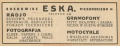 Reklama 1931 Sosnowiec Eska Radio Gramofony Fotografia Motocykle 01.jpg