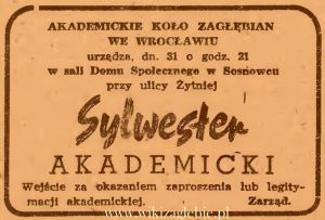 Reklama 1945 Sosnowiec Akademickie Koło Zagłębian we Wrocławiu 01.JPG