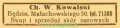 Reklama 1937 Będzin Skup i Sprzedaż Skór Surowych Ch. W. Kowalski 01.jpg