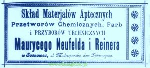 Reklama 1898 Sosnowiec Skład Apteczny Neufeld i Reiner (01).jpg