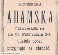 Reklama 1913 Sosnowiec Akuszerka Adamska.jpg
