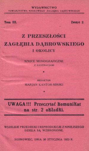Z przeszłości Zagłębia Dąbrowskiego i okolicy - Szkice monograficzne z ilustracjami - Tom 3 - nr 02.jpg