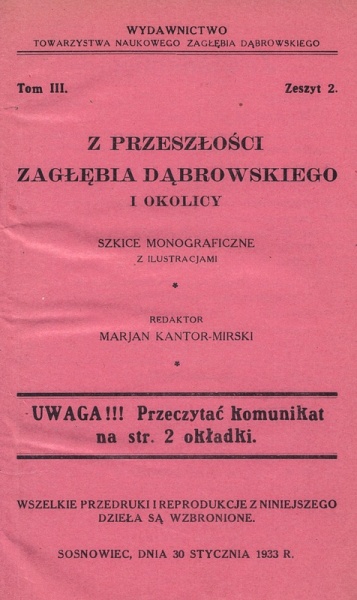 Plik:Z przeszłości Zagłębia Dąbrowskiego i okolicy - Szkice monograficzne z ilustracjami - Tom 3 - nr 02.jpg