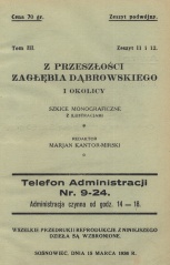Z przeszłości Zagłębia Dąbrowskiego i okolicy - Szkice monograficzne z ilustracjami - Tom 3 - nr 11-12.jpg