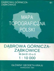 Mapa Topograficzna Polski - Dąbrowa Górnicza-Ząbkowice (1994).jpg
