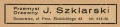 Reklama 1938 Sosnowiec Przemysł Drzewny J. Szklarski 01.jpg