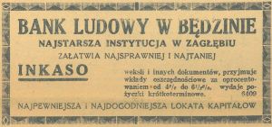 Reklama 1936 Będzin Bank Ludowy (01).jpg
