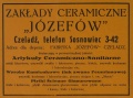 Czeladź Zakłady Ceramiczne Józefów 001 reklama prasowa 1937.jpg