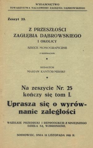 Z przeszłości Zagłębia Dąbrowskiego i okolicy - Szkice monograficzne z ilustracjami - Tom 1 - nr 23.jpg