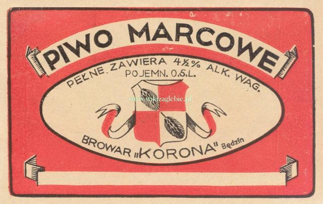 Plik:Będzin Browar Korona Etykiety 1918-1939 02.jpg