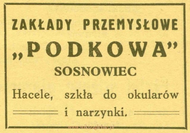 Plik:Reklama 1931 Sosnowiec Zakłady Przemysłowe Podkowa 01.jpg