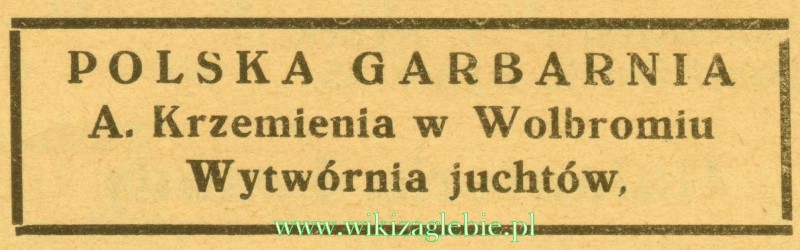 Plik:Reklama 1937 Wolbrom Polska Garbarnia A. Krzemień 01.jpg