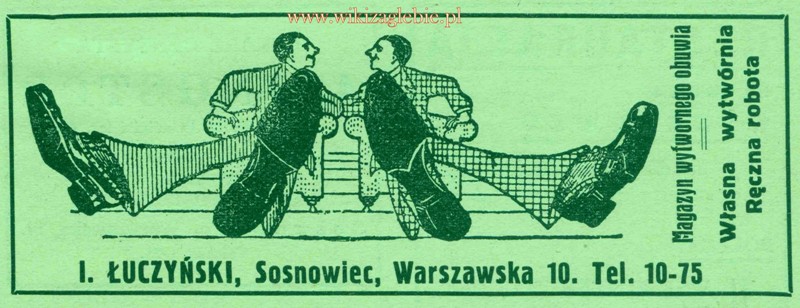 Plik:Reklama 1931 Sosnowiec Magazyn Wytwornego Obuwia I. Łuczyński 01.jpg