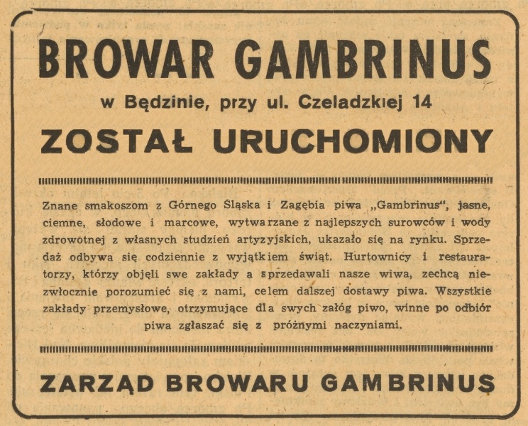 Plik:Będzin Browar Gambrinus DZ 1945.03.01 cz 1.jpg