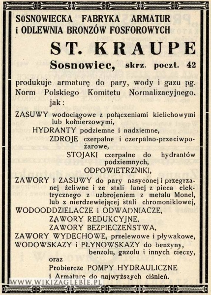 Plik:Reklama 1936 Sosnowiec Kraupe Sosnowiecka Fabryka Armatur.jpg