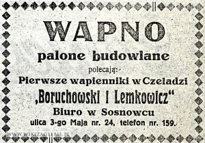 Reklama-1922-Sosnowiec-Czeladź-Wapno-Bruchowski-Lemkowicz.jpg