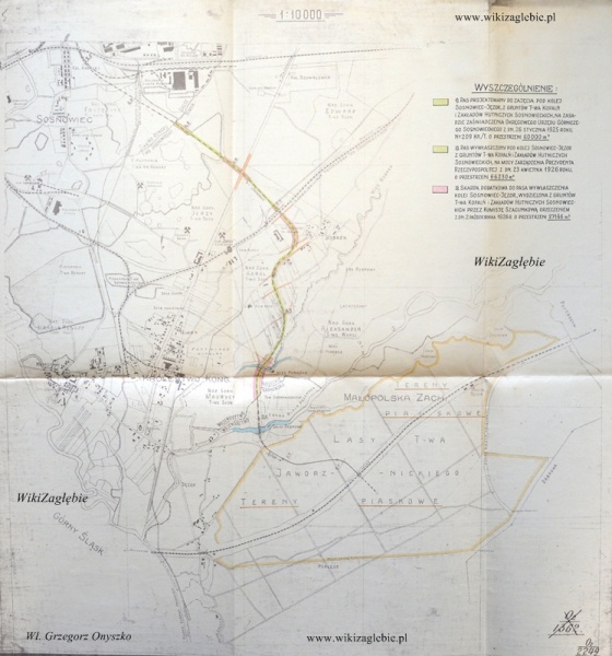 Plik:WikiZaglebie. Plan kolei Sosnowiec-Jezor 09.1929 r. .JPG