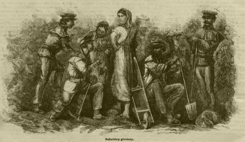 Plik:Dąbrowa Górnicza Górnicy Litografia 1869 (01).JPG