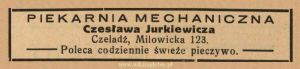 Reklama 1938 Czeladź Piekarnia Mechaniczna Czesław Jurkiewicz 01.jpg