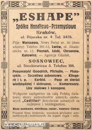 Reklama-1922-Sosnowiec-Eshape-spółka-handlowo-Przemysłowa.jpg