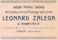 Reklama 1913 Sosnowiec Zakład Fotograficzny Zalega.jpg