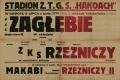 Plakat na mecz piłki nożnej Zagłębie Dąbrowa Górnicza Rzeźniczy Będzin sprzed 1939.jpg