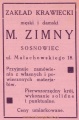 Reklama 1931 Sosnowiec Zakład Krawiecki M. Zimny 01.jpg
