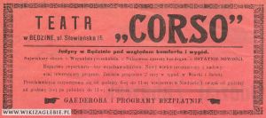 Reklama 1913 Będzin Teatr w Będzinie Corso.jpg