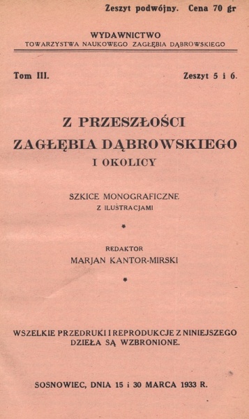 Plik:Z przeszłości Zagłębia Dąbrowskiego i okolicy - Szkice monograficzne z ilustracjami - Tom 3 - nr 05.jpg