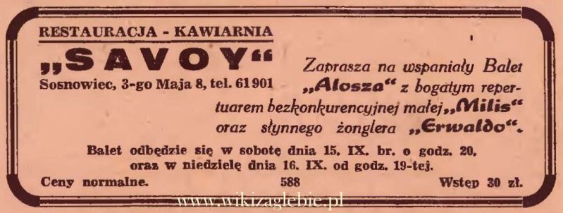 Plik:Reklama 1945 Sosnowiec Restauracja Savoy 02.JPG