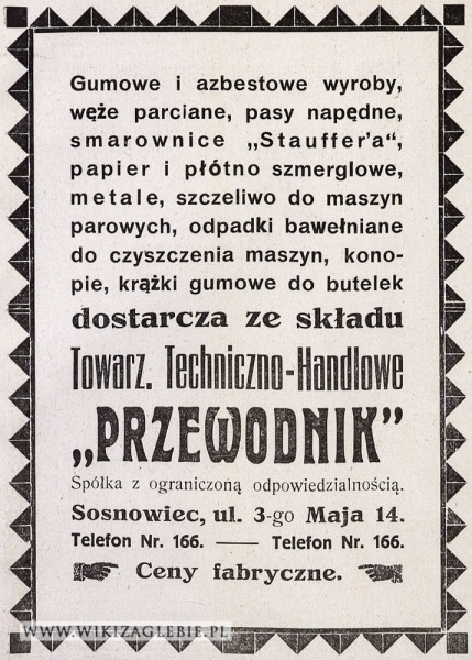 Plik:Reklama-1922-Sosnowiec-Przewodnik-Towarzystwo-Teczniczno-Handlowe-0001.jpg
