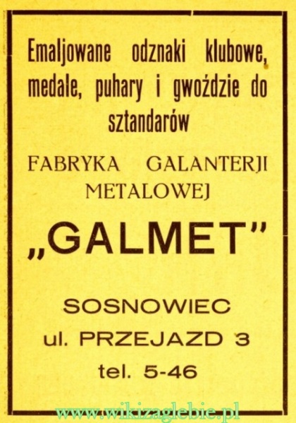 Plik:Reklama 1934 Sosnowiec Fabryka Galanterji Metalowej Galmet 01.jpg
