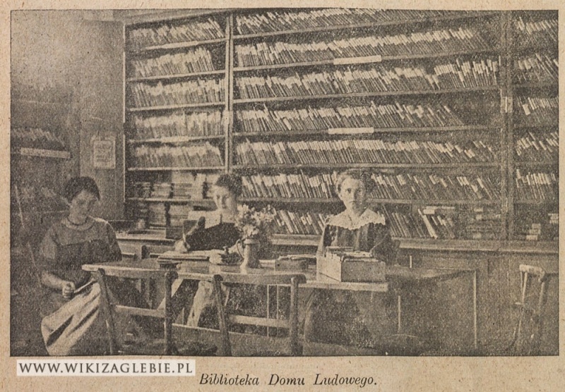 Plik:Dom-Ludowy-w-Sosnowcu-Biblioteka-1922.jpg