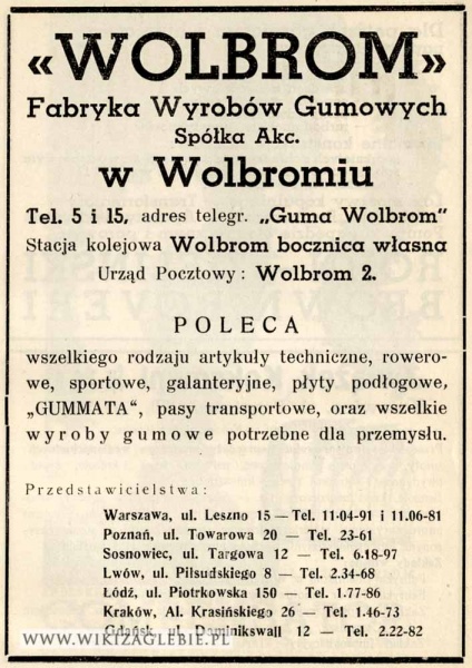 Plik:Reklama 1938 Wolbrom Fabryka Wyrobów Gumowych.jpg
