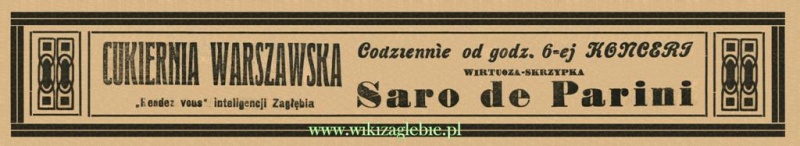 Plik:Reklama 1914(2) Sosnowiec Cukiernia Warszawska 01 .JPG