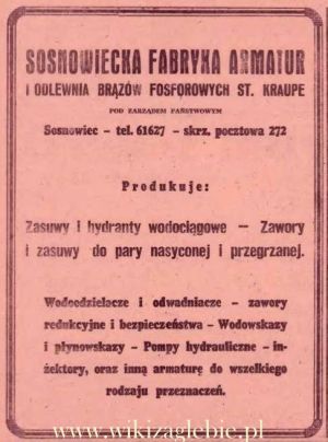 Reklama 1945 Sosnowiec Sosnowiecka Fabryka Armatur 01.JPG
