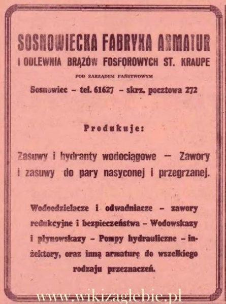 Plik:Reklama 1945 Sosnowiec Sosnowiecka Fabryka Armatur 01.JPG