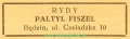 Reklama 1937 Będzin Sprzedaż Ryb Paltyl Fiszer 01.jpg