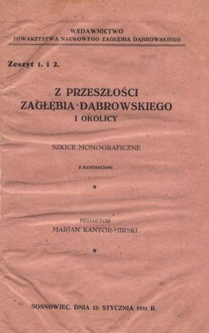 Z przeszłości Zagłębia Dąbrowskiego i okolicy - Szkice monograficzne z ilustracjami - Tom 1 - nr 01-02.jpg