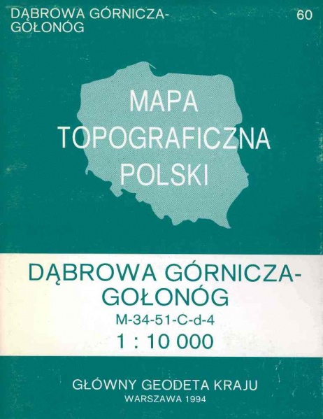 Plik:Mapa Topograficzna Polski - Dąbrowa Górnicza-Gołonóg (1994).jpg