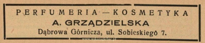 Plik:Reklama 1938 Dąbrowa Górnicza Perfumeria-Kosmetyka A. Grządzielska 02.jpg