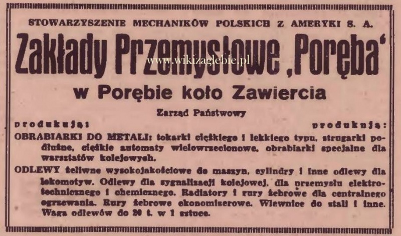 Plik:Reklama 1945 Poręba Zakłady Przemysłowe Poręba 01.JPG