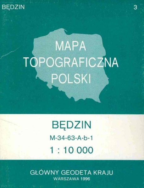 Plik:Mapa Topograficzna Polski - Będzin (1996).jpg