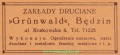 Reklama 1937 Będzin Zakłady Druciane Grunwald 02.jpg